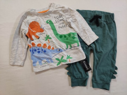 Tepláčky + triko s dinosaury