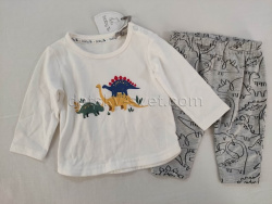 Legínky + triko s dinosaury