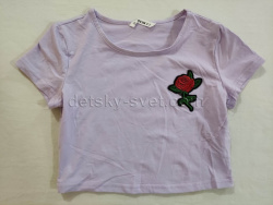 Crop tričko s růží